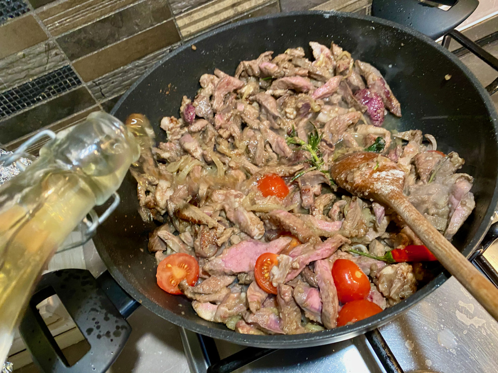 Coratella di agnello con i carciofi