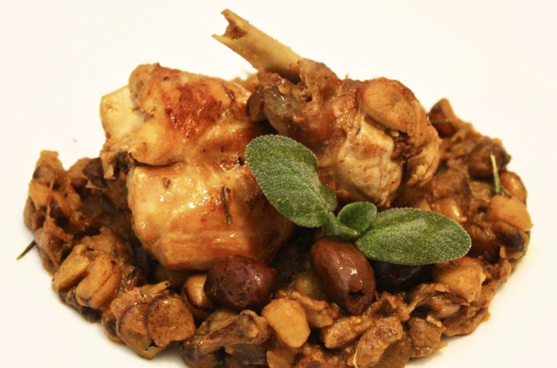 Cacciatora di coniglio con le cicerchie