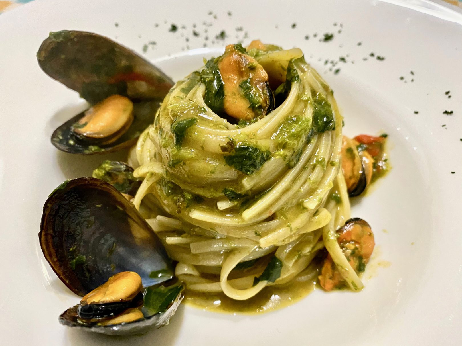 Linguine cozze e cime di rapa cocendolibando