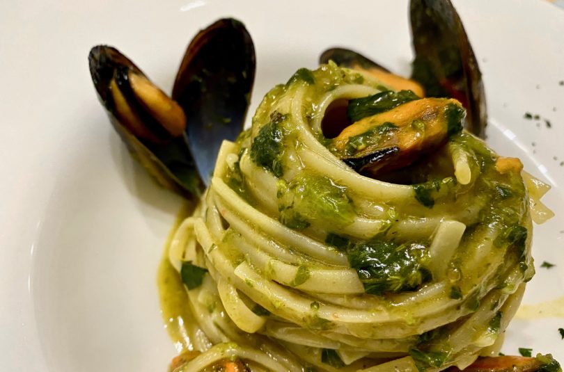 Liguine cozze e cime di rapa