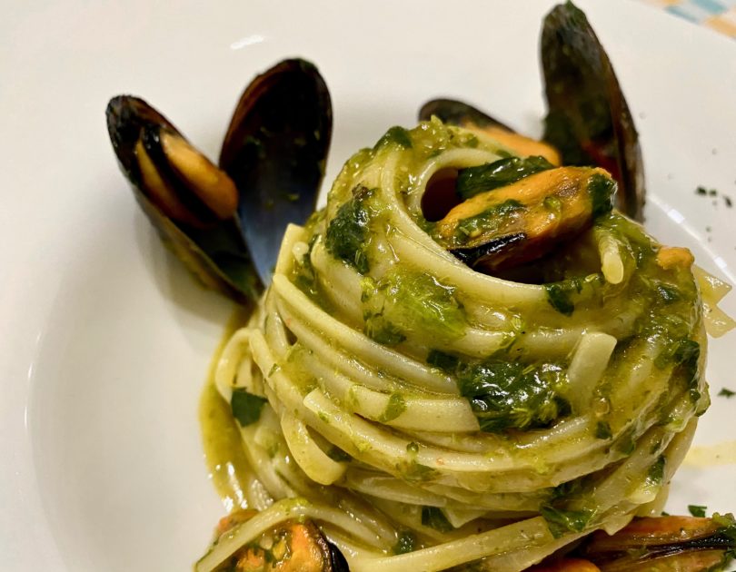 Liguine cozze e cime di rapa